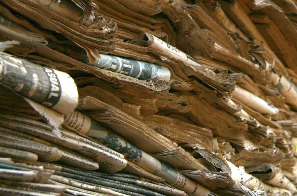 Newspaper stack