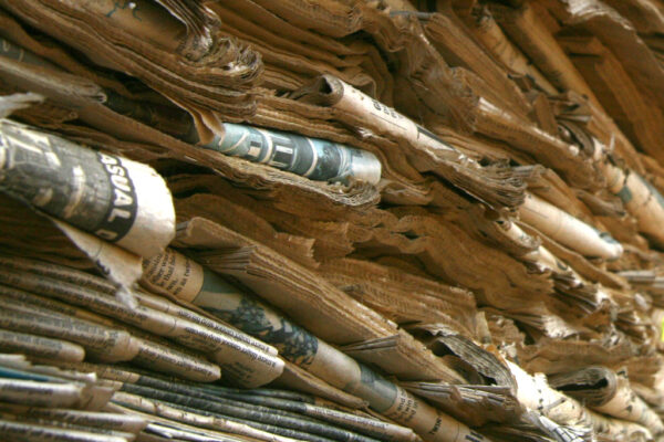 Newspaper stack
